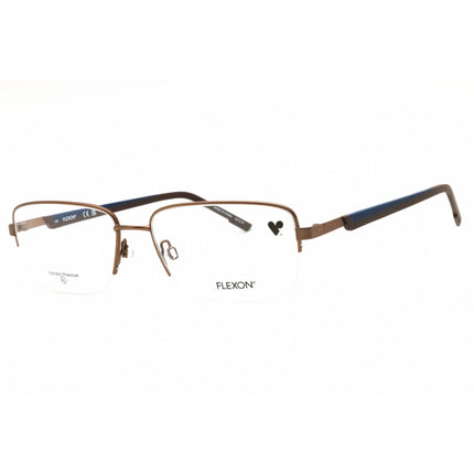 Flexon Men's Eyeglasses - Matte Coffee Metal Rectangular Shape Frame | H6084 202 ,