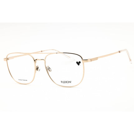 Flexon Men's Eyeglasses - Gold Metal Aviator Shape Full Rim Frame | H6072N 710 ,