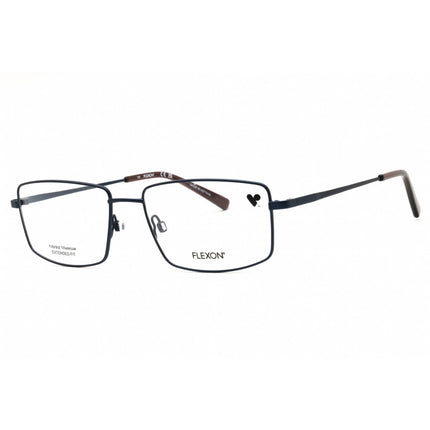 Flexon Men's Eyeglasses - Matte Navy Titanium Rectangular Full Rim Frame | H6069N 410 ,