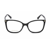 Gucci Women's Eyeglasses - Black Acetate Rectangular Full Rim Frame | GG0026O 001 ,