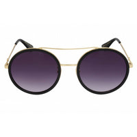 Gucci Women's Sunglasses - Black/Gold Metal Full Rim Round Shape Frame | GG0061S 001 ,