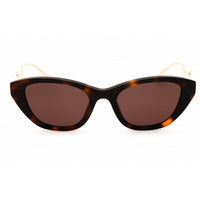 Gucci Women's Sunglasses - Havana/Gold/Brown Acetate Cat Eye Shape Frame | GG1968S 003 ,