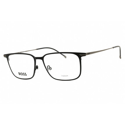 Hugo Boss Men's Eyeglasses - Matte Black Titanium Rectangular Frame | 1253 0003 00 ,