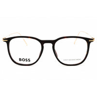 Hugo Boss Men's Eyeglasses - Havana Plastic Rectangular Shape Frame | 1313 0086 00 ,