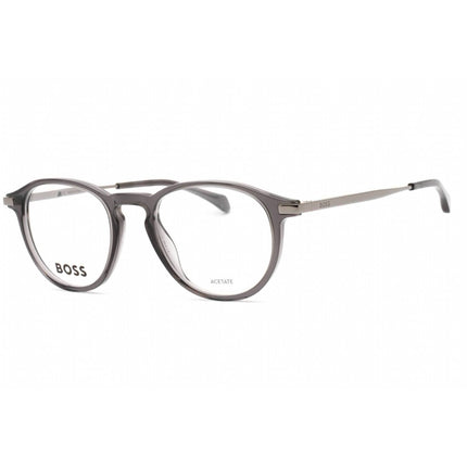 Hugo Boss Men's Eyeglasses - Grey Acetate Round Shape Full Rim Frame | 1093/IT 0KB7 00 ,