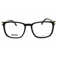 Hugo Boss Men's Eyeglasses - Black/Gold Acetate Rectangular Frame | 1408/F 02M2 00 ,