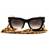 Hugo Boss Women's Sunglasses - Black/Beige Plastic Full Rim Frame | 1520/N/S 00WM PR ,
