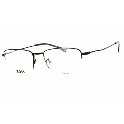 Hugo Boss Men's Eyeglasses - Matte Black Rectangular Half Rim Frame | 1516/G 0003 00 ,
