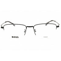 Hugo Boss Men's Eyeglasses - Matte Black Rectangular Half Rim Frame | 1516/G 0003 00 ,