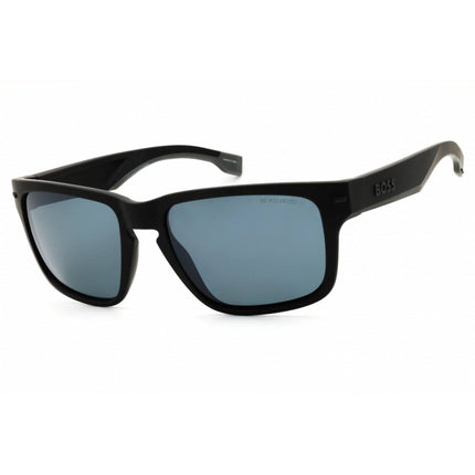 Hugo Boss Men's Sunglasses - Matte Black/Grey Plastic Full Rim Frame | 1497/S 0O6W 25 ,