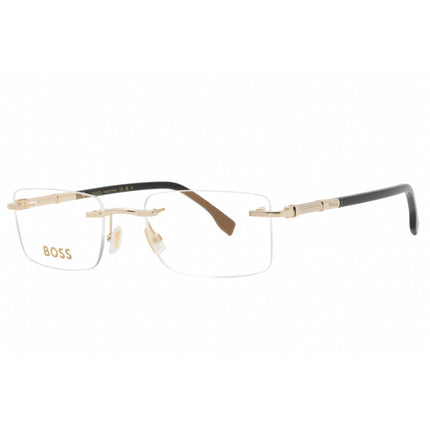 Hugo Boss Men's Eyeglasses - Gold/Black Metal Rectangular Shape Frame | 1551/B 0RHL 00 ,