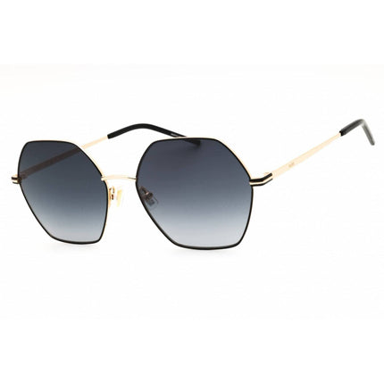 Hugo Boss Women's Sunglasses - Black/Gold Metal Round Shape Full Rim | 1589/S 02M2 9O ,