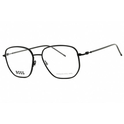 Hugo Boss Men's Eyeglasses - Matte Black Metal Oval Full Rim Frame | 1430 0003 00 ,