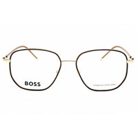 Hugo Boss Men's Eyeglasses - Gold/Havana Metal Oval Full Rim Frame | 1430 006J 00 ,