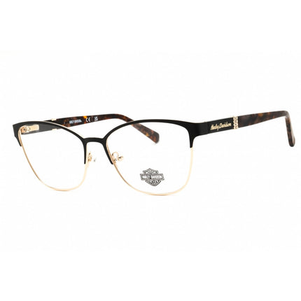 Harley Davidson Men's Eyeglasses - Black Metal Rectangular Shape Frame | HD50058 002 ,