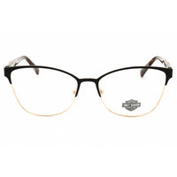 Harley Davidson Men's Eyeglasses - Black Metal Rectangular Shape Frame | HD50058 002 ,