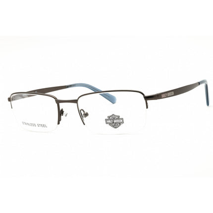 Harley Davidson Men's Eyeglasses - Matte Gunmetal Metal Half Rim Frame | HD50098 009 ,