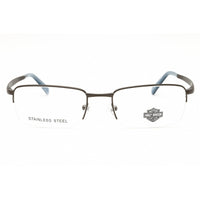 Harley Davidson Men's Eyeglasses - Matte Gunmetal Metal Half Rim Frame | HD50098 009 ,