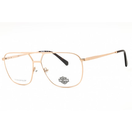 Harley Davidson Men's Eyeglasses - Pale Gold Titanium Rectangular Frame | HD50104 032 ,