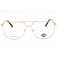 Harley Davidson Men's Eyeglasses - Pale Gold Titanium Rectangular Frame | HD50104 032 ,
