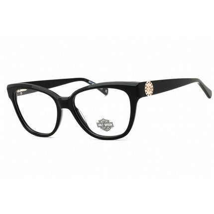 Harley Davidson Women's Eyeglasses - Shiny Black Rectangular Shape Frame | HD50106 001 ,