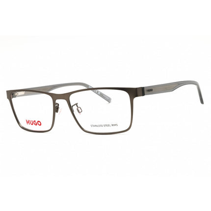 Hugo Men's Eyeglasses - Matte Dark Ruthenium Rectangular Frame | HG 1316/G 0R80 00 ,