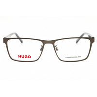 Hugo Men's Eyeglasses - Matte Dark Ruthenium Rectangular Frame | HG 1316/G 0R80 00 ,