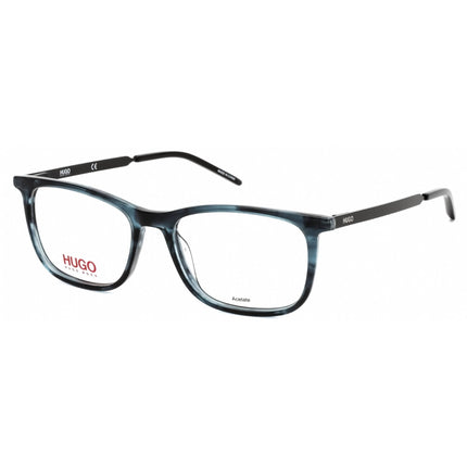 Hugo Men's Eyeglasses - Striped Blue Acetate/Metal Full Rim Frame | HG 1018 AVS 00 ,