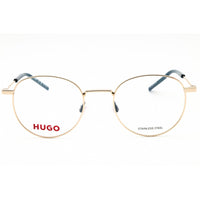 Hugo Men's Eyeglasses - Gold/Blue Metal Round Shape Full Rim Frame | HG 1122 0LKS 00 ,