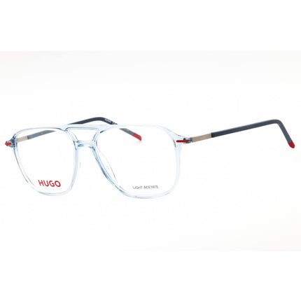 Hugo Men's Eyeglasses - Transparent Stone Blue Rectangular Frame | HG 1232 0PJP 00 ,
