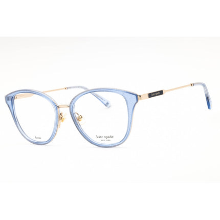 Kate Spade Women's Eyeglasses - Blue Glitter Metal Cat Eye Frame | HALLIE/G 0JOO 00 ,