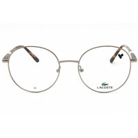 Lacoste Women's Eyeglasses - Round Light Gunmetal Metal Full Rim Frame | L2310 038 ,