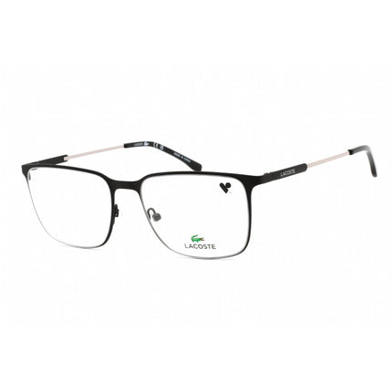 Lacoste Men's Eyeglasses - Matte Black Rectangular Metal Full Rim Frame | L2287 002 ,