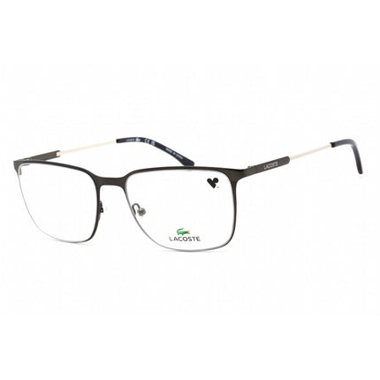 Lacoste Men's Eyeglasses - Matte Dark Grey Rectangular Metal Frame | L2287 021 ,