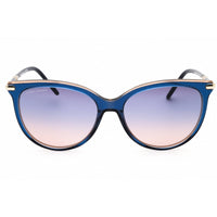 Longchamp Women's Sunglasses - Blue/Rose Acetate Round Full Rim Frame | LO727S 435 ,