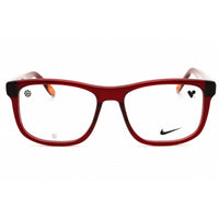 Nike Men's Eyeglasses - Crystal Bordeaux Full Rim Rectangular Shape Frame | 7163LB 601 ,