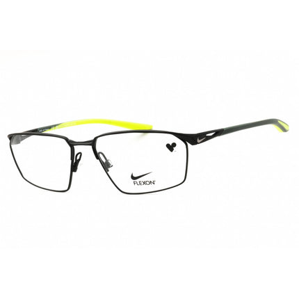 Nike Unisex Eyeglasses - Satin Black/Volt Full Rim Rectangular Shape Frame | 4311N 004 ,
