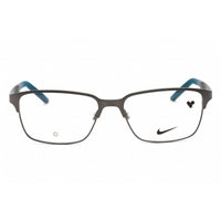 Nike Men's Eyeglasses - Satin Gunmetal/Space Blue Metal Rectangular Frame | 8213 074 ,