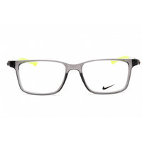 Nike Unisex Eyeglasses - Dark Grey Plastic Full Rim Rectangular Shape Frame | 7145 034 ,