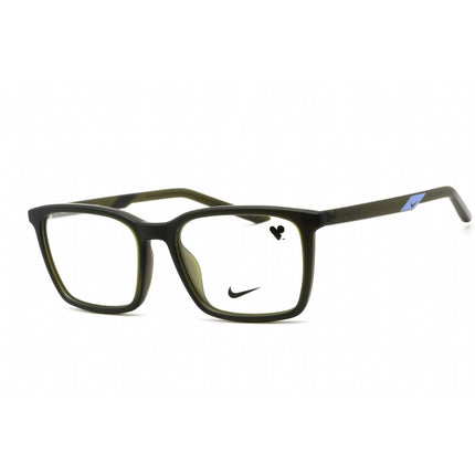Nike Unisex Eyeglasses - Matte Sequoia Plastic Full Rim Rectangular Frame | 7256 302 ,