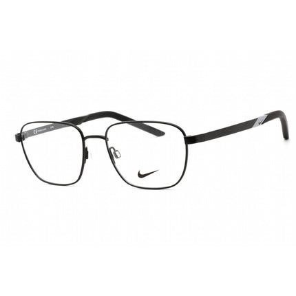 Nike Unisex Eyeglasses - Satin Black Metal Full Rim Rectangular Shape Frame | 8212 001 ,