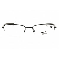 Nike Men's Eyeglasses - Satin Black Metal Half Rim Rectangular Shape Frame | 4292 001 ,