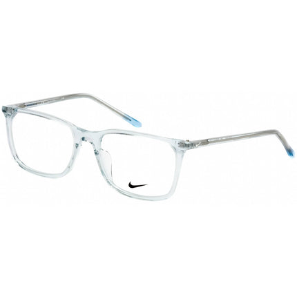 Nike Unisex Eyeglasses - Glacier Blue Plastic Full Rim Rectangular Frame | 7254 407 ,