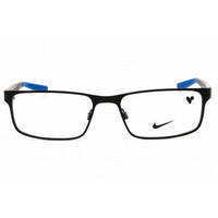 Nike Unisex Eyeglasses - Satin Black/Racer Blue Full Rim Rectangular Frame | 8131N 008 ,