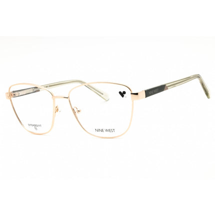 Nine West Women's Eyeglasses - Gold Metal Rectangular Full Rim Frame | NW8020 717 ,