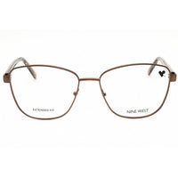 Nine West Women's Eyeglasses - Brown Metal Rectangular Full Rim Frame | NW8020N 200 ,