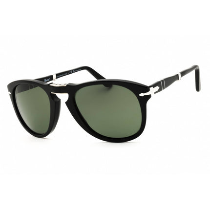Persol Unisex Sunglasses - Black Acetate Full Rim Aviator Shape Frame | PO0714 95/58 ,