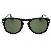 Persol Unisex Sunglasses - Black Acetate Full Rim Aviator Shape Frame | PO0714 95/58 ,