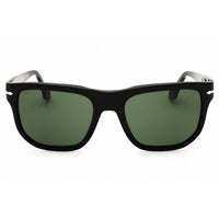 Persol Men Sunglasses - Black Acetate Full Rim Rectangular Frame | 0PO3306S 95/31 ,