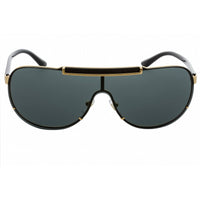 Versace Unisex Sunglasses - Gold/Black Metal Shield Full Rim Frame | VE2140 100287 ,